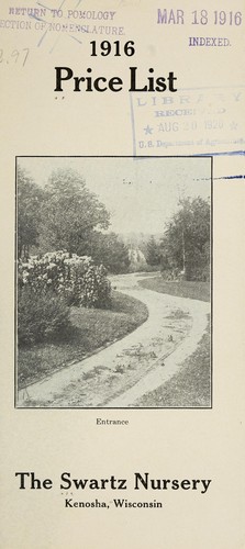 Cover for 1916 price list