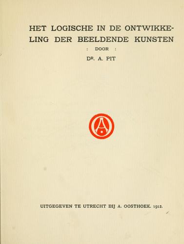 Cover for logische in de ontwikkeling der beeldende kunsten.