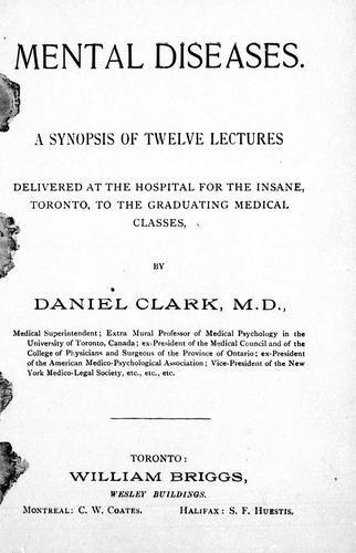 Cover for Mental diseases