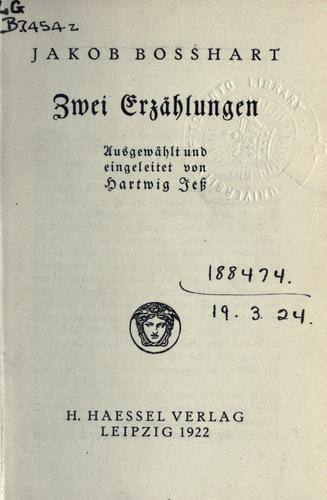 Cover for Zwei Erzählungen