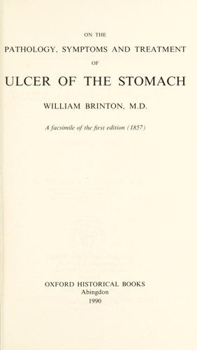 Cover for On the pathology, symptoms, and treatment of ulcer of the stomach