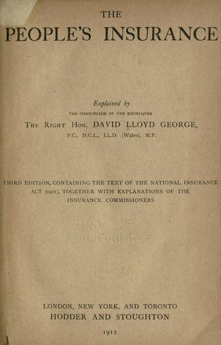 Cover for The people's insurance