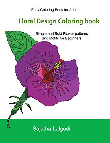 Cover for Easy Coloring Book For Adults : Floral Design Coloring book