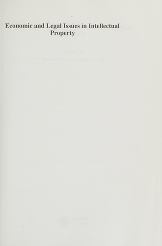 Cover for Economic and legal issues in intellectual property
