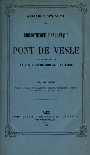 Cover for Bibliothèque dramatique de Pont de Vesle