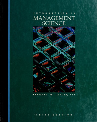Cover for Introduction to management science