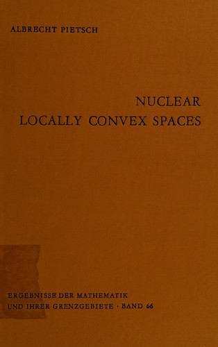 Cover for Nuclear locally convex spaces.