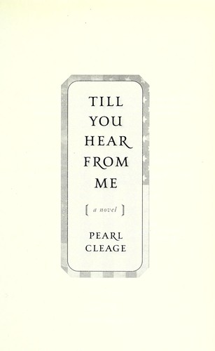 Cover for Till you hear from me