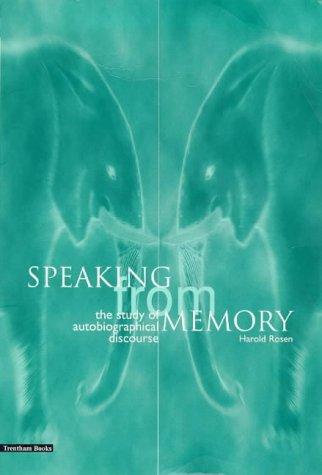 Cover for Speaking from Memory