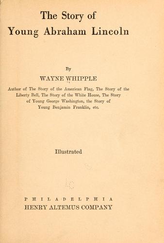 Cover for The story of young Abraham Lincoln