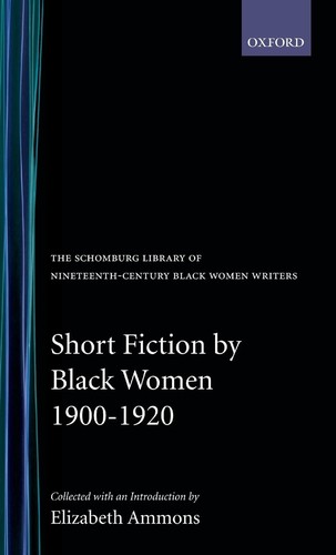 Cover for Short fiction by Black women, 1900-1920