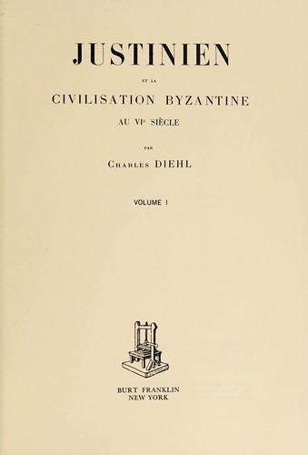 Cover for Justinien et la civilisation byzantine au VIe siècle