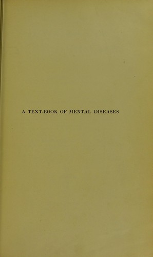 Cover for A text-book of mental diseases