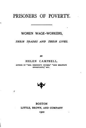 Cover for Prisoners of poverty