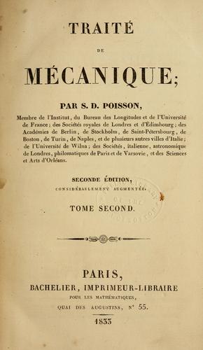 Cover for Traité de mécanique