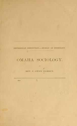 Cover for Omaha sociology.