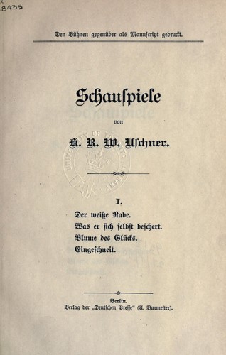 Cover for Schauspiele
