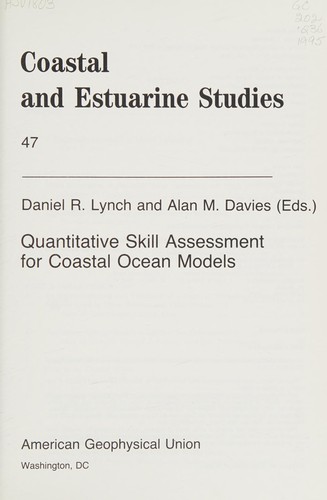 Cover for Quantitative skill assessment for coastal ocean models