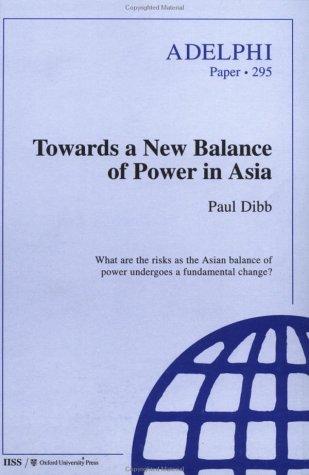 Cover for Towards a new balance of power in Asia