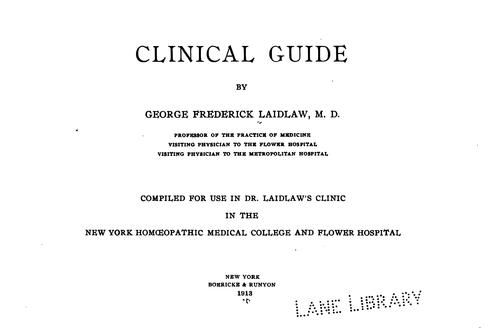 Cover for CLINICAL GUIDE