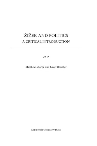 Cover for Žižek and politics