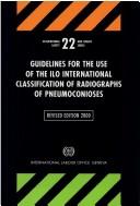 Cover for Guidelines for the Use of the Ilo International Classification of Radiographs of Pneumoconioses