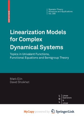 Cover for Linearization Models for Complex Dynamical Systems