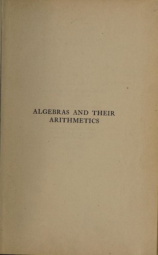 Cover for Algebras and their arithmetics