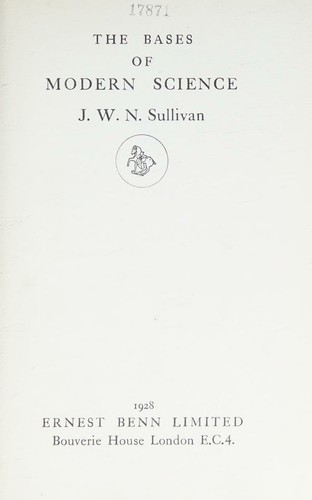 Cover for The bases of modern science