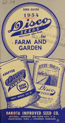 Cover for 1954 Disco seeds for farm and garden