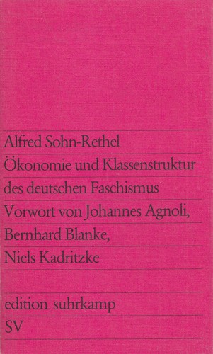 Cover for Ökonomie und Klassenstruktur des deutschen Faschismus