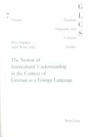 Cover for The notion of intercultural understanding in the context of German as a foreign language