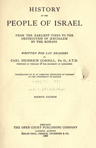 Cover for History of the people of Israel
