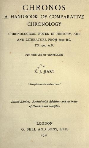 Cover for Chronos, a handbook of comparative chronology