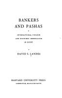 Cover for Bankers and Pashas