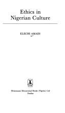 Cover for Ethics in Nigerian culture
