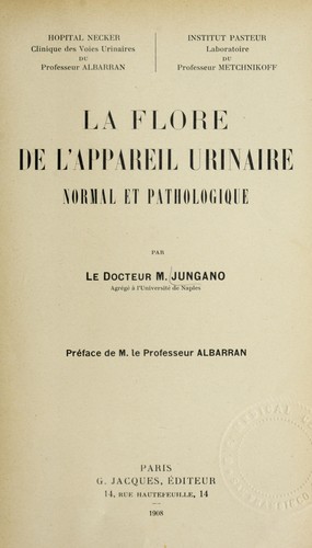 Cover for Le flore de l'appareil urinaire