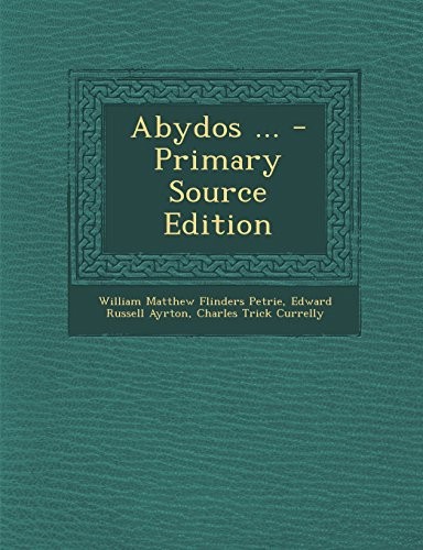 Cover for Abydos ... - Primary Source Edition