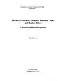 Cover for Effective protection, domestic resource costs, and shadow prices