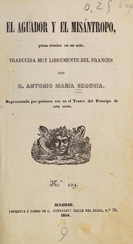 Cover for El aguador y el misántropo