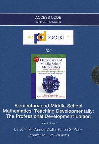 Cover for PDToolKit -- Access Card -- for Elementary and Middle School Mathematics : Teaching Developmentally