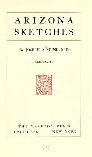 Cover for Arizona sketches