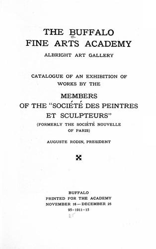 Cover for Catalogue of an exhibition of works by the members of the "Société des peintres et sculpteurs"
