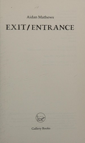 Cover for Exit/entrance