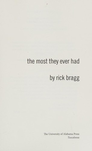 Cover for The most they ever had