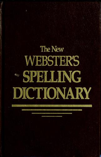 Cover for The new Webster's spelling dictionary
