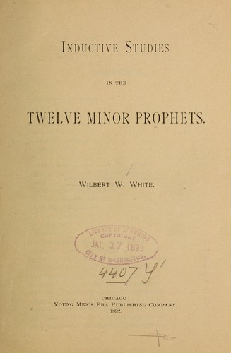 Cover for Inductive studies in the twelve minor prophets