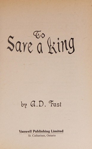 Cover for To Save a King