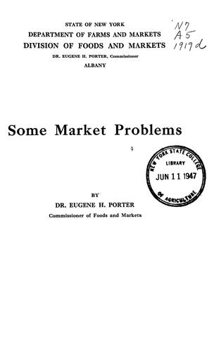 Cover for Some market problems