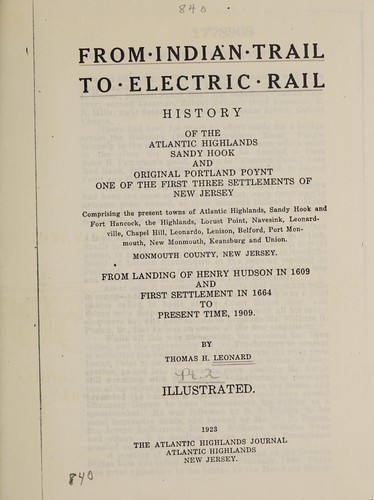 Cover for From Indian trail to electric rail